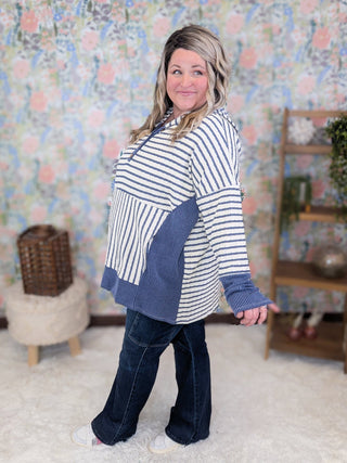 Natalie Ribbed Hooded Top in Textured Stripes (4 Colors)-2- Long Sleeve Tops-HEIMISH-Styled by Stacked - A Plus Size Women's Boutique in Lakeville, MN