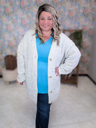 Jennings Quilted Button Sweater Cardigan in Confetti Cake-4- Overlayer Tops-WHITE BIRCH-Styled by Stacked - A Plus Size Women's Boutique in Lakeville, MN