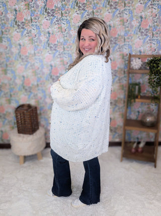 Jennings Quilted Button Sweater Cardigan in Confetti Cake-4- Overlayer Tops-WHITE BIRCH-Styled by Stacked - A Plus Size Women's Boutique in Lakeville, MN