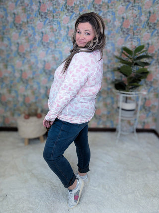 Blair Mockneck w/Thumbholes in Valentine Hearts-2- Long Sleeve Tops-MICHELLE MAE-Styled by Stacked - A Plus Size Women's Boutique in Lakeville, MN