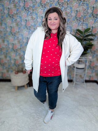 Blair Mockneck w/Thumbholes in Valentine Hearts-2- Long Sleeve Tops-MICHELLE MAE-Styled by Stacked - A Plus Size Women's Boutique in Lakeville, MN