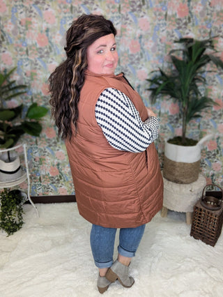 Remington Longline Quilted Non-Puff Vest (9 Colors)-4- Overlayer Tops-MICHELLE MAE-Styled by Stacked - A Plus Size Women's Boutique in Lakeville, MN