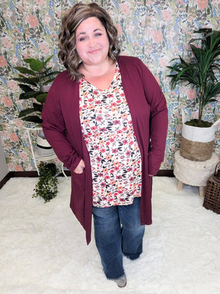 Marissa Mini Ruffle Short Sleeve Top in Florals (6 Colors)-1- ShortSlv/Slvless Tops-MICHELLE MAE-Styled by Stacked - A Plus Size Women's Boutique in Lakeville, MN
