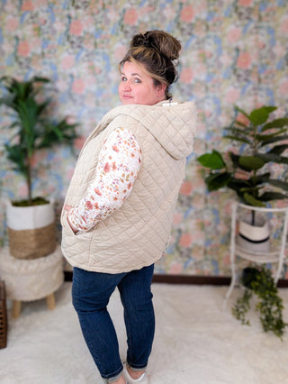 Lissa Premium Lightweight Quilted Vest w/Hood (3 COLORS)-4- Overlayer Tops-MICHELLE MAE-Styled by Stacked - A Plus Size Women's Boutique in Lakeville, MN