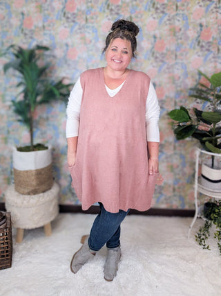 Ella Tunic Sweater Vest in Fall Solids-4- Overlayer Tops-MICHELLE MAE-Styled by Stacked - A Plus Size Women's Boutique in Lakeville, MN