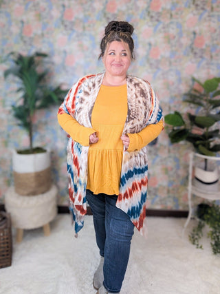 Tammi Ribbed Tiered Long Sleeve in Butterscotch-2- Long Sleeve Tops-HAPTICS-Styled by Stacked - A Plus Size Women's Boutique in Lakeville, MN
