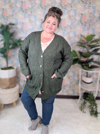 Brooke Textured Sweater Cardigan w/Oversized Buttons (3 Colors)-4- Overlayer Tops-MICHELLE MAE-Styled by Stacked - A Plus Size Women's Boutique in Lakeville, MN