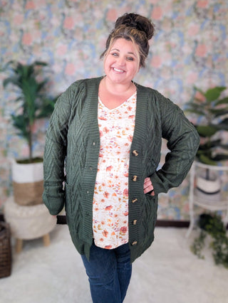 Brooke Textured Sweater Cardigan w/Oversized Buttons (3 Colors)-4- Overlayer Tops-MICHELLE MAE-Styled by Stacked - A Plus Size Women's Boutique in Lakeville, MN
