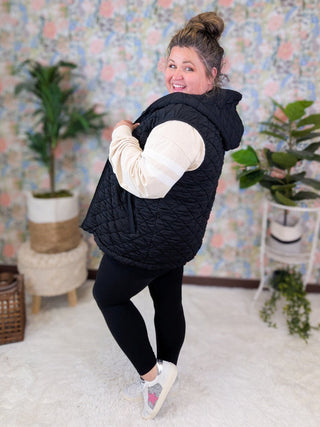 Lissa Premium Lightweight Quilted Vest w/Hood (3 COLORS)-4- Overlayer Tops-MICHELLE MAE-Styled by Stacked - A Plus Size Women's Boutique in Lakeville, MN
