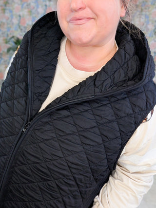 Lissa Premium Lightweight Quilted Vest w/Hood (3 COLORS)-4- Overlayer Tops-MICHELLE MAE-Styled by Stacked - A Plus Size Women's Boutique in Lakeville, MN