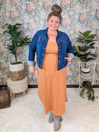 Catie Perfect Scooped Midi Dress in Floral-11- Dress/Romp/Jump-Michelle Mae-Styled by Stacked - A Plus Size Women's Boutique in Lakeville, MN