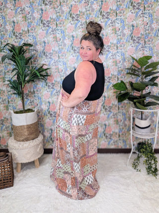 Stacy Black Top Maxi Dress w/Paisley Patchwork Bottom-11- Dress/Romp/Jump-HAPTICS-Styled by Stacked - A Plus Size Women's Boutique in Lakeville, MN