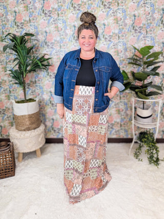 Stacy Black Top Maxi Dress w/Paisley Patchwork Bottom-11- Dress/Romp/Jump-HAPTICS-Styled by Stacked - A Plus Size Women's Boutique in Lakeville, MN