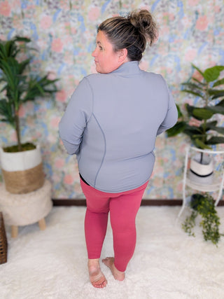 Riley Athletic Zip-up with Thumbholes (2 colors)-4- Overlayer Tops-WHITE BIRCH-Styled by Stacked - A Plus Size Women's Boutique in Lakeville, MN