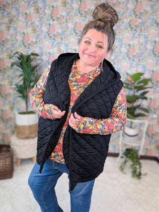 Lissa Premium Lightweight Quilted Vest w/Hood (3 COLORS)-4- Overlayer Tops-MICHELLE MAE-Styled by Stacked - A Plus Size Women's Boutique in Lakeville, MN