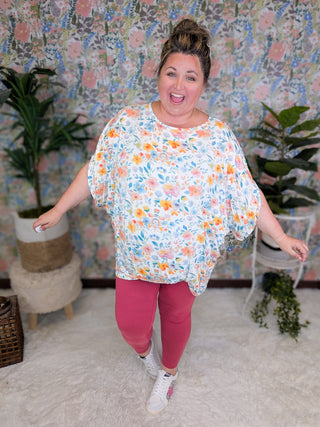 Darcy Luxe Dolman Top in Florals (3 colors)-1- ShortSlv/Slvless Tops-MICHELLE MAE-Styled by Stacked - A Plus Size Women's Boutique in Lakeville, MN