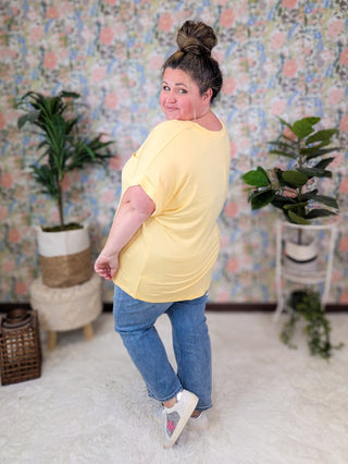 Pocketful of Perfect Vneck Tee w/Dolman Sleeve (9 colors)-1- ShortSlv/Slvless Tops-MICHELLE MAE-Styled by Stacked - A Plus Size Women's Boutique in Lakeville, MN