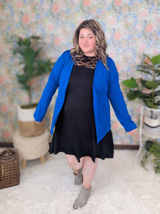 Gretchen No-Lapel Stretch Blazer in Solids-4- Overlayer Tops-HEIMISH-Styled by Stacked - A Plus Size Women's Boutique in Lakeville, MN