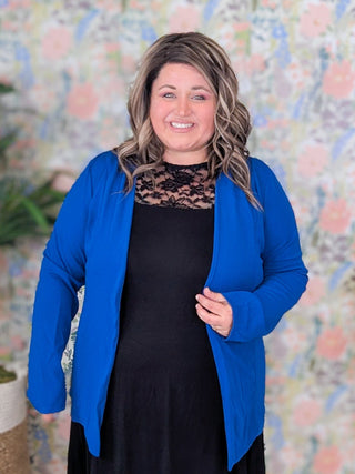 Gretchen No-Lapel Stretch Blazer in Solids-4- Overlayer Tops-HEIMISH-Styled by Stacked - A Plus Size Women's Boutique in Lakeville, MN