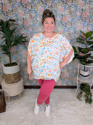 Darcy Luxe Dolman Top in Florals (3 colors)-1- ShortSlv/Slvless Tops-MICHELLE MAE-Styled by Stacked - A Plus Size Women's Boutique in Lakeville, MN