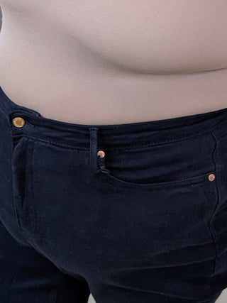 Judy Blue Tummy Control Skinny in Dark Navy-9- Bottoms Denim-Judy Blue-Styled by Stacked - A Plus Size Women's Boutique in Lakeville, MN