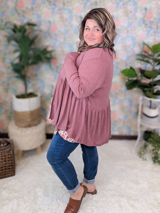 Veronica Tiered Ribbed Cardigan in Solids (3 Colors)-4- Overlayer Tops-BE STAGE-Styled by Stacked - A Plus Size Women's Boutique in Lakeville, MN