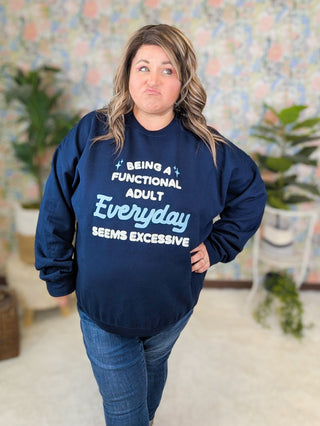 Functional Adult Crewneck Pullover in Navy-6- Graphic Tops-MUGSBY-Styled by Stacked - A Plus Size Women's Boutique in Lakeville, MN