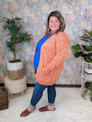 Carly Confetti Open Cardigan w/Pockets-4- Overlayer Tops-MICHELLE MAE-Styled by Stacked - A Plus Size Women's Boutique in Lakeville, MN