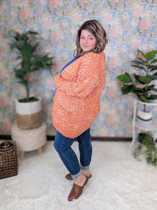 Carly Confetti Open Cardigan w/Pockets-4- Overlayer Tops-MICHELLE MAE-Styled by Stacked - A Plus Size Women's Boutique in Lakeville, MN