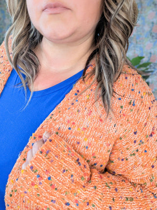 Carly Confetti Open Cardigan w/Pockets-4- Overlayer Tops-MICHELLE MAE-Styled by Stacked - A Plus Size Women's Boutique in Lakeville, MN