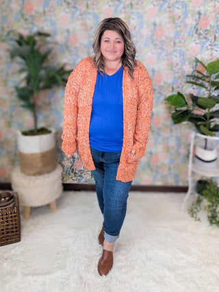 Carly Confetti Open Cardigan w/Pockets-4- Overlayer Tops-MICHELLE MAE-Styled by Stacked - A Plus Size Women's Boutique in Lakeville, MN