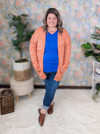 Carly Confetti Open Cardigan w/Pockets-4- Overlayer Tops-MICHELLE MAE-Styled by Stacked - A Plus Size Women's Boutique in Lakeville, MN