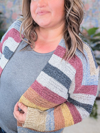 Lola Lightweight Striped Open Cardigan-4- Overlayer Tops-Davi and Dani-Styled by Stacked - A Plus Size Women's Boutique in Lakeville, MN