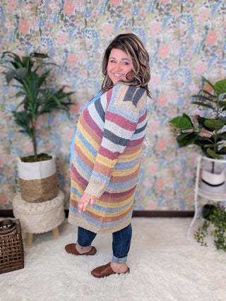 Lola Lightweight Striped Open Cardigan-4- Overlayer Tops-Davi and Dani-Styled by Stacked - A Plus Size Women's Boutique in Lakeville, MN