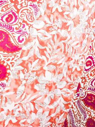 Chelsie Pull On Maxi Skirt in Orange + Fuchsia Boho-10- Bottoms Non-Denim-WHITE BIRCH-Styled by Stacked - A Plus Size Women's Boutique in Lakeville, MN