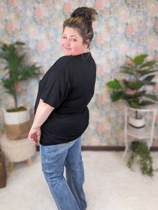 You Are Enough V-Neck Tees (5 colors!)-6- Graphic Tops-Stacked - A Plus Size Boutique-Styled by Stacked - A Plus Size Women's Boutique in Lakeville, MN