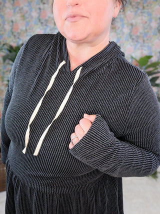 Tammy Urban Ribbed Babydoll Hoodie in Solids-2- Long Sleeve Tops-BE STAGE-Styled by Stacked - A Plus Size Women's Boutique in Lakeville, MN