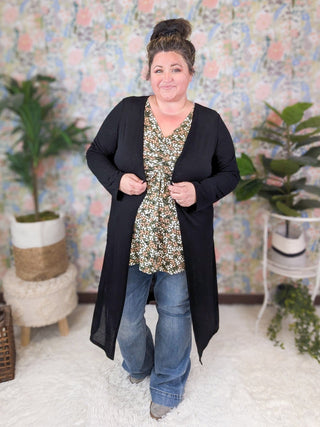 Archer Duster Cardigan in Black-4- Overlayer Tops-EMERALD-Styled by Stacked - A Plus Size Women's Boutique in Lakeville, MN