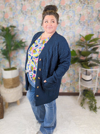 Brooke Textured Sweater Cardigan w/Oversized Buttons (3 Colors)-4- Overlayer Tops-MICHELLE MAE-Styled by Stacked - A Plus Size Women's Boutique in Lakeville, MN