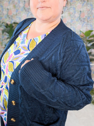 Brooke Textured Sweater Cardigan w/Oversized Buttons (3 Colors)-4- Overlayer Tops-MICHELLE MAE-Styled by Stacked - A Plus Size Women's Boutique in Lakeville, MN