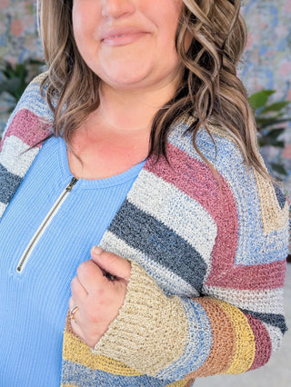 Lola Lightweight Striped Open Cardigan-4- Overlayer Tops-Davi and Dani-Styled by Stacked - A Plus Size Women's Boutique in Lakeville, MN