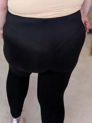 Brushed Basic Leggings w/Booty Enhancing Seam