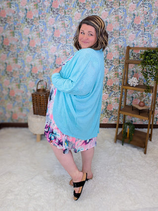 Thora Kimono Cut Double-Vee Dress in Floral Mix