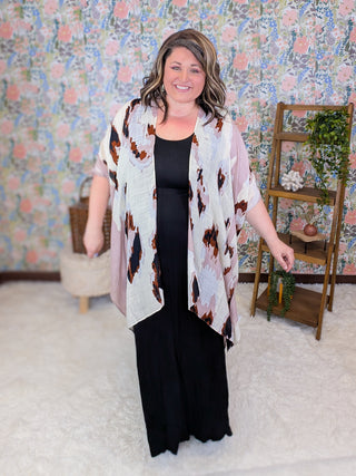 Gaia Ink Wash Kimono in Neutrals