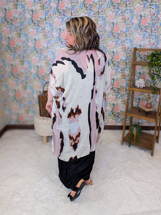 Gaia Ink Wash Kimono in Neutrals