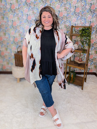 Gaia Ink Wash Kimono in Neutrals