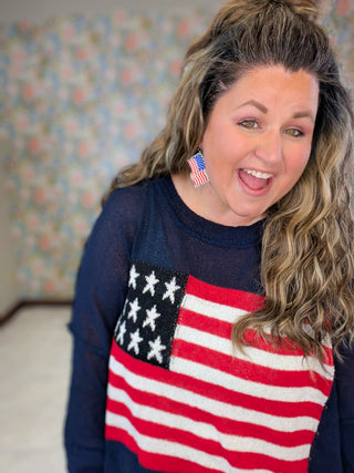 Kirby Summer Weight Flag Sweater