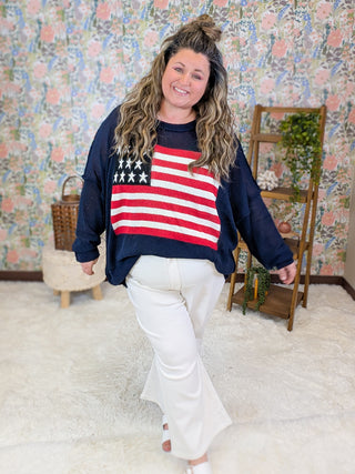 Judy Blue Kick Flare Crop in Creamy Ivory