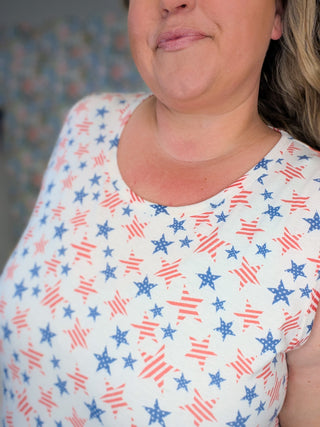 Livi Triple Stretch Tank in Americana Vibes (3 Colors)