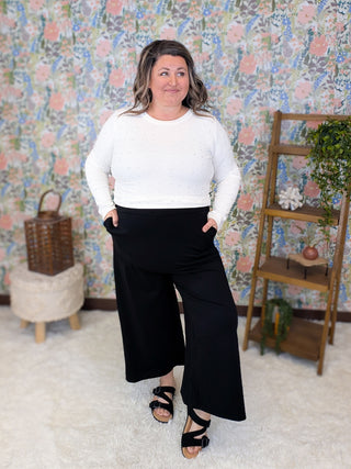 Elsa Pearl Embellished Long Sleeve Top